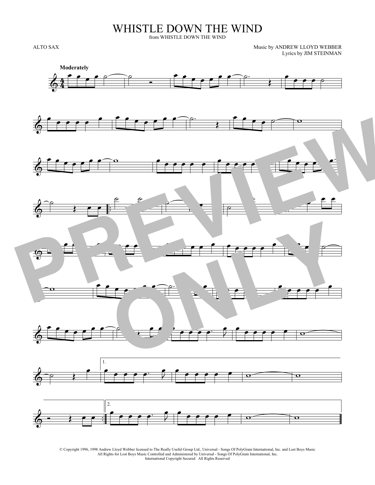 Product gallery: Page 1 of 1 Whistle Down The Wind, Andrew Lloyd Webber