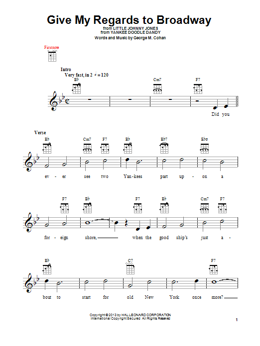 Product gallery: Page 1 of 1 Give My Regards To Broadway, George M. Cohan