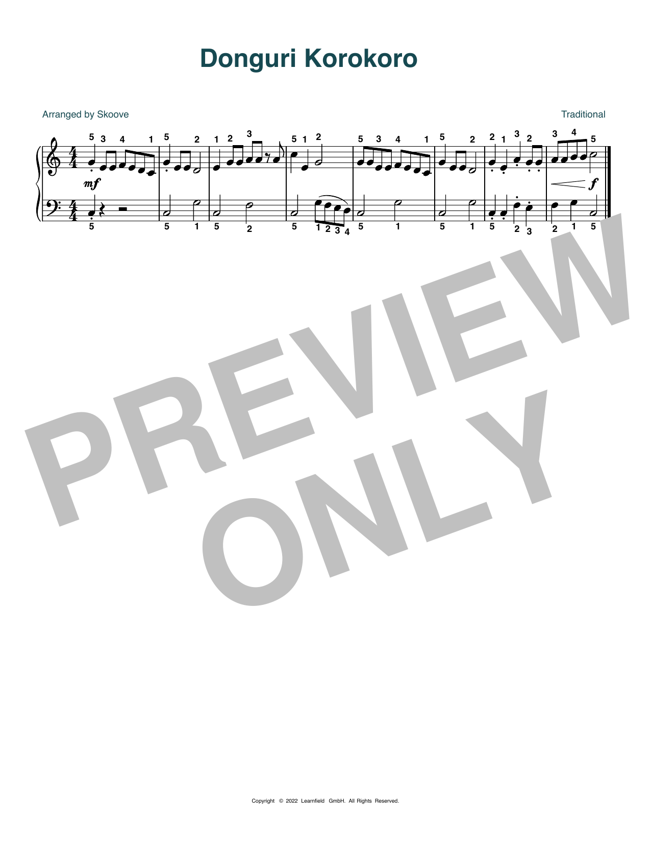 Produktbild zu: Donguri Korokoro (arr. Skoove)