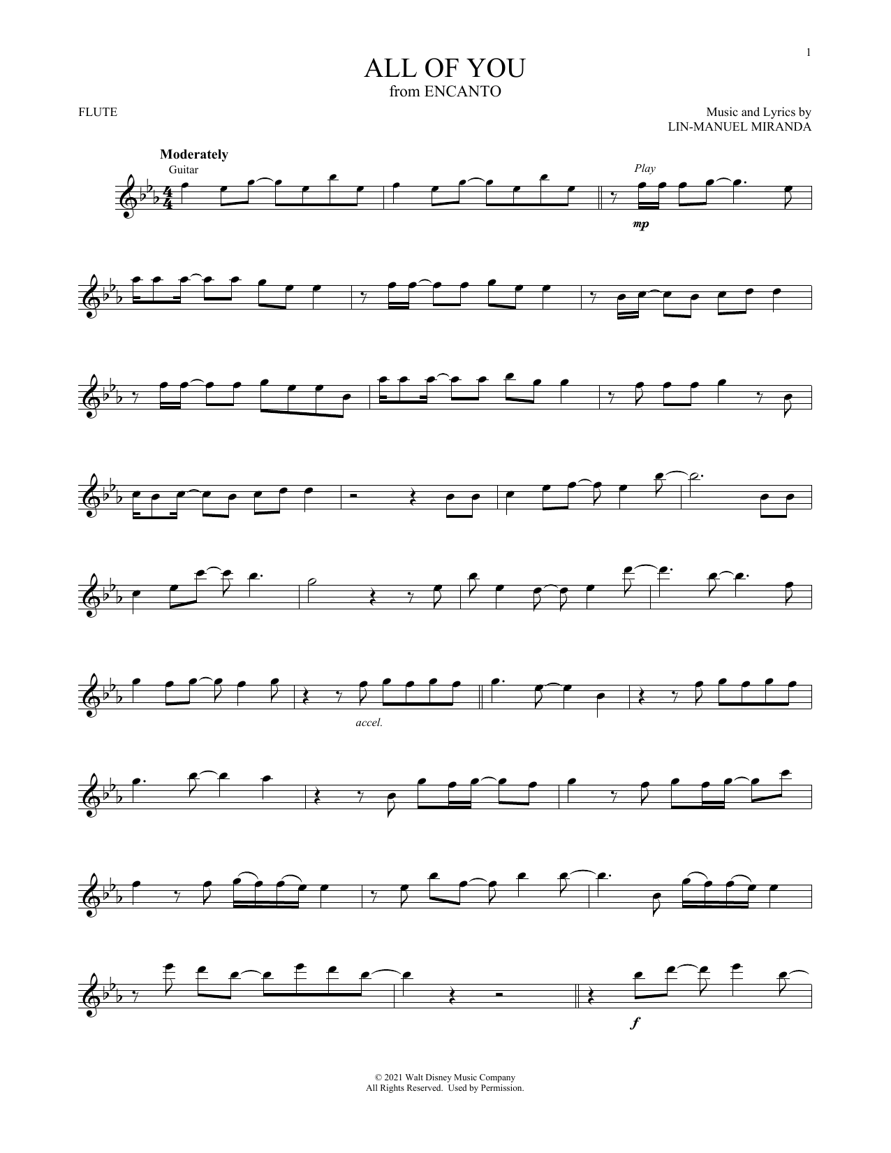 Product gallery: Page 1 of 1 All Of You (from Encanto), Lin-Manuel Miranda