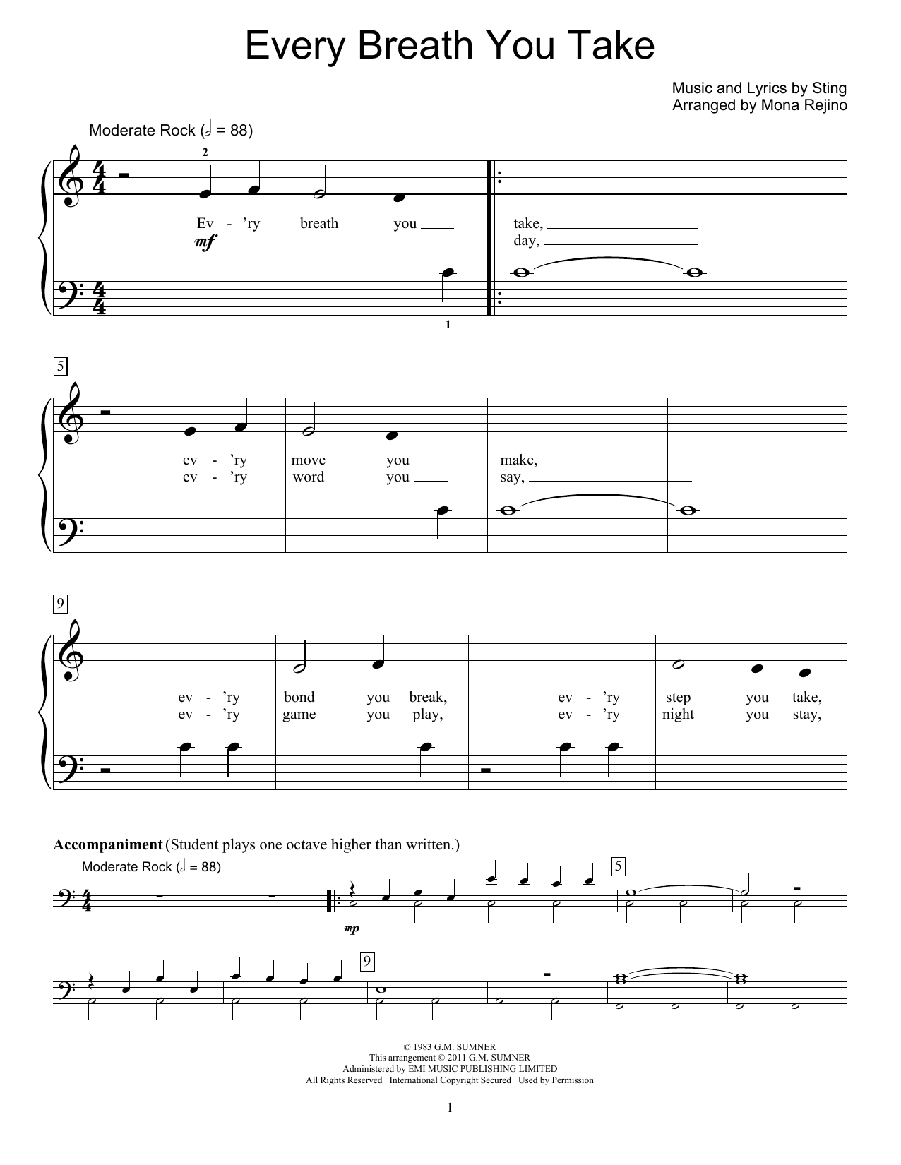 Product picture to:  Every Breath You Take - The Police