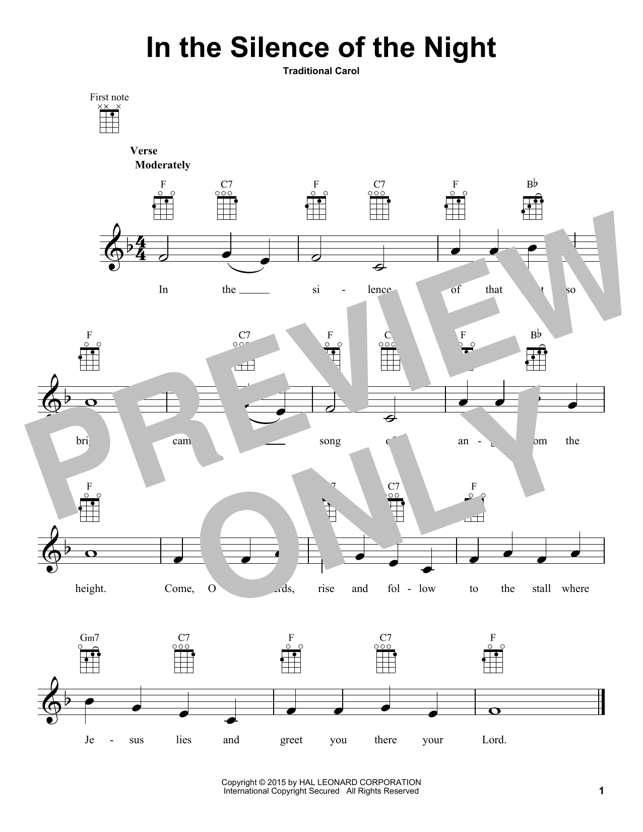 Product gallery: Page 1 of 1 In The Silence Of The Night, Traditional Carol
