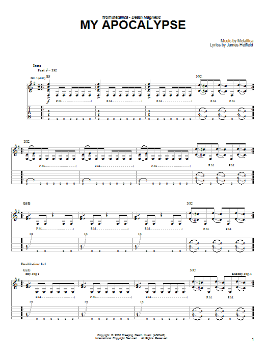 Produktgalerie: Seite 1 von 1 My Apocalypse, Metallica, Gitarre
