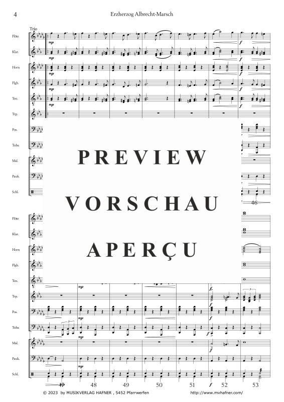 gallery: Erzherzog Albrecht - Marsch, , (large wind orchestra)