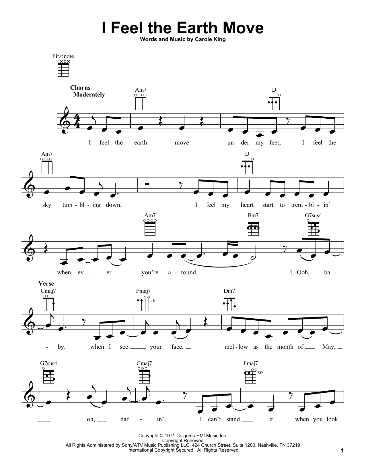 Product gallery: Page 1 of 1 I Feel The Earth Move, Carole King