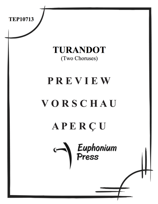 Product gallery: Page 2 of 19 Turandot: Two Choruses , , (Tuba Quartett EETT)