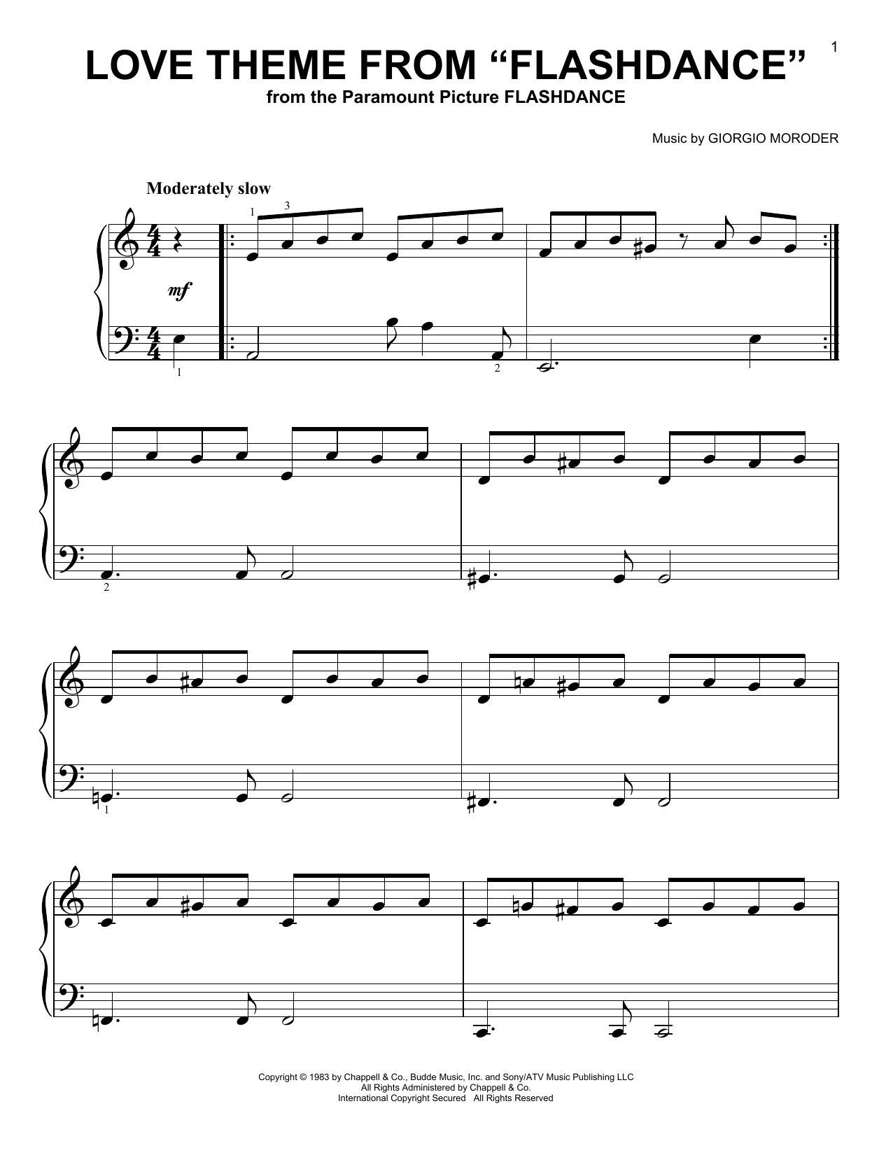 Produktbild zu: Love Theme From "Flashdance"