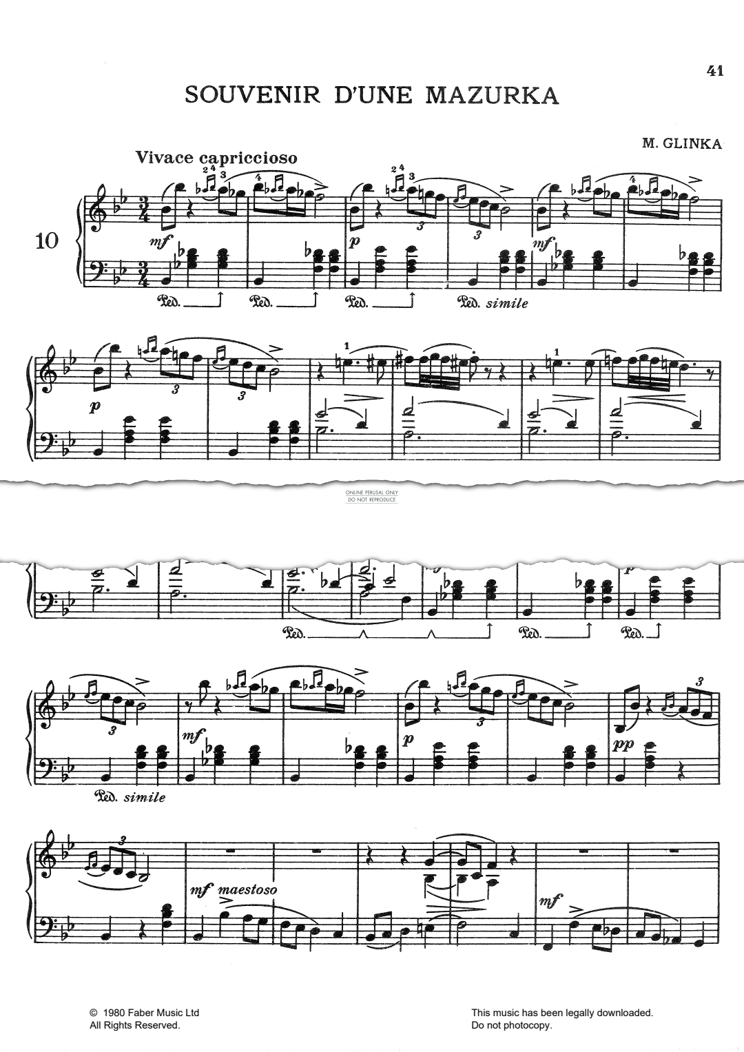 gallery: Souvenir D'Une Mazurka, Mikhail Glinka, Klavier