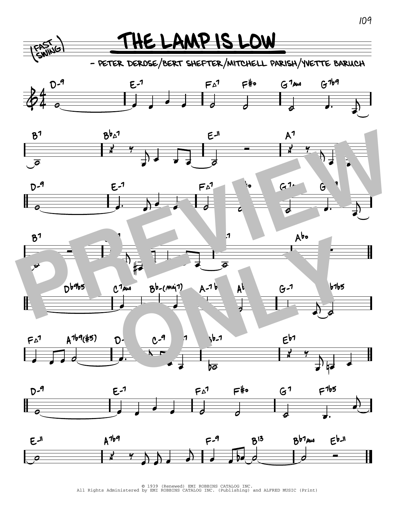 Product picture to: The Lamp Is Low (arr. David Hazeltine)