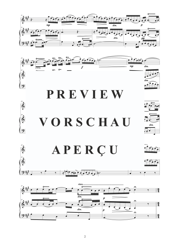 Produktgalerie: Seite 3 von 11 Flötensonate Nr. 2 A-Dur BWV 1015, , Flöte und Cembalo/Klavier