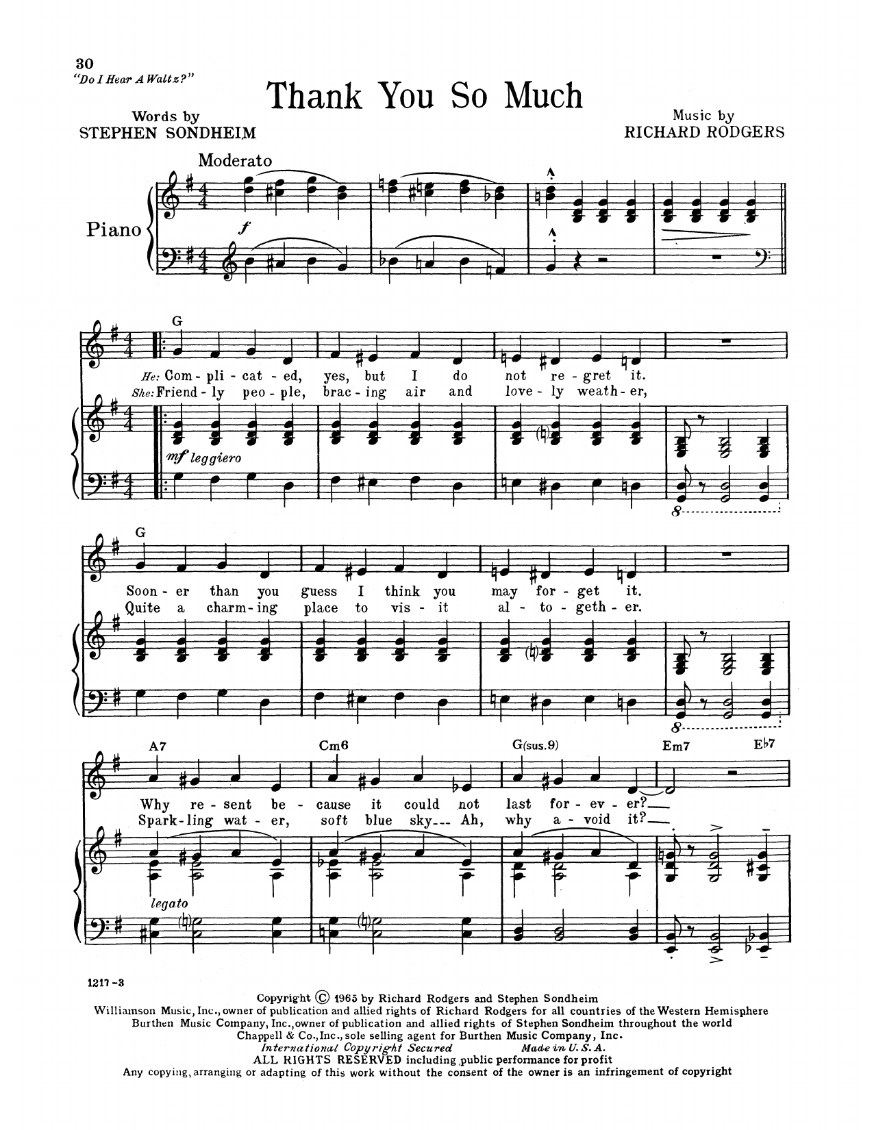 Produktbild zu: Thank You So Much (from Do I Hear A Waltz?)