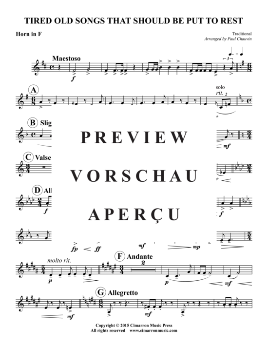 Produktgalerie: Seite 12 von 17 Tired Old Songs That Should Be Put To Rest , , (Blechbläserquintett)