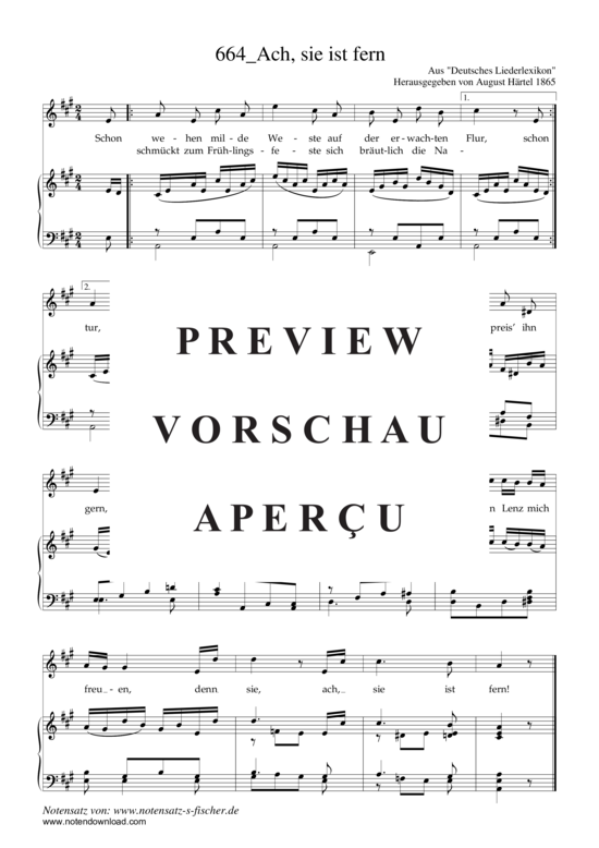 Product gallery: Page 2 of 3 Ach, sie ist fern , , Piano and Voice