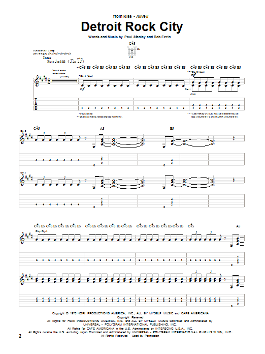 Produktgalerie: Seite 1 von 1 Detroit Rock City, KISS, Gitarre