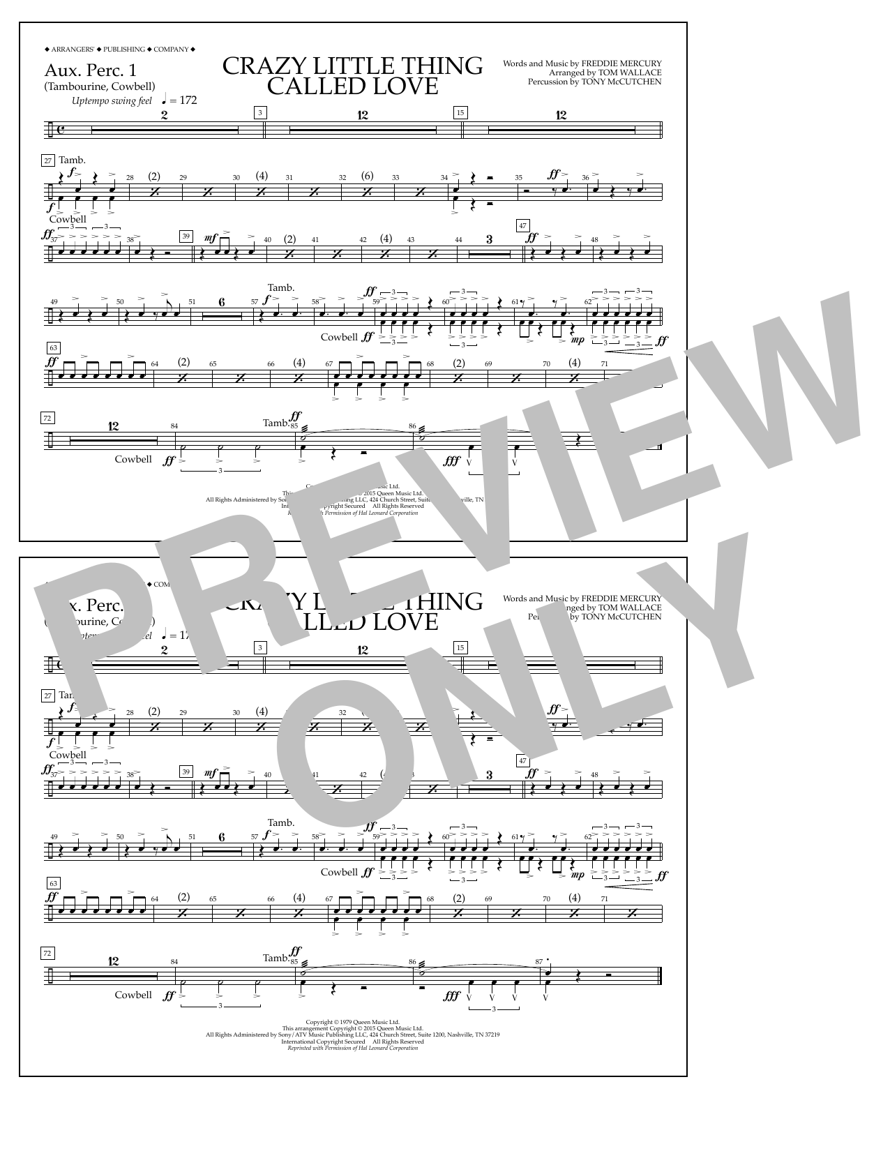 Produktbild zu: Crazy Little Thing Called Love - Aux. Perc. 1