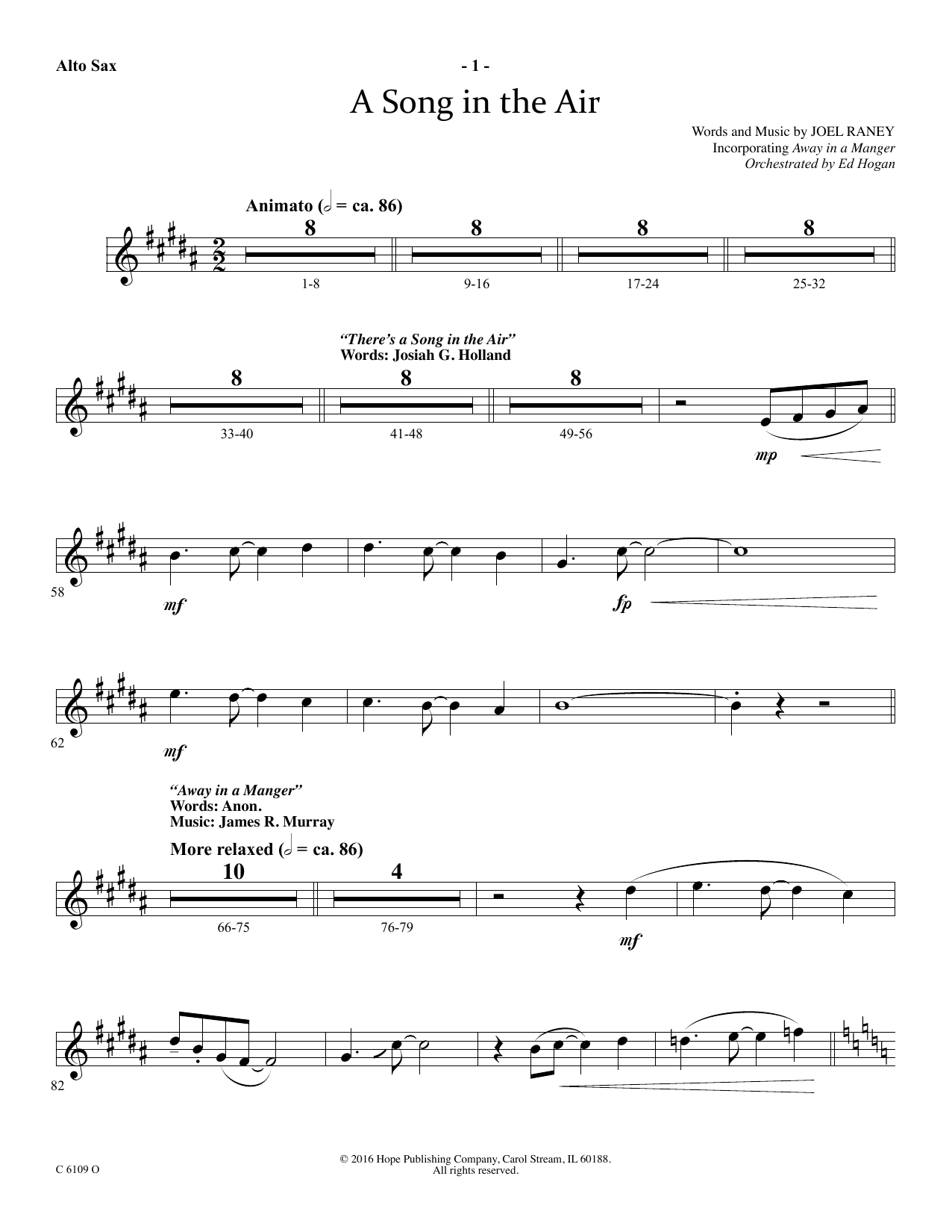 Produktbild zu: A Song In The Air - Alto Sax