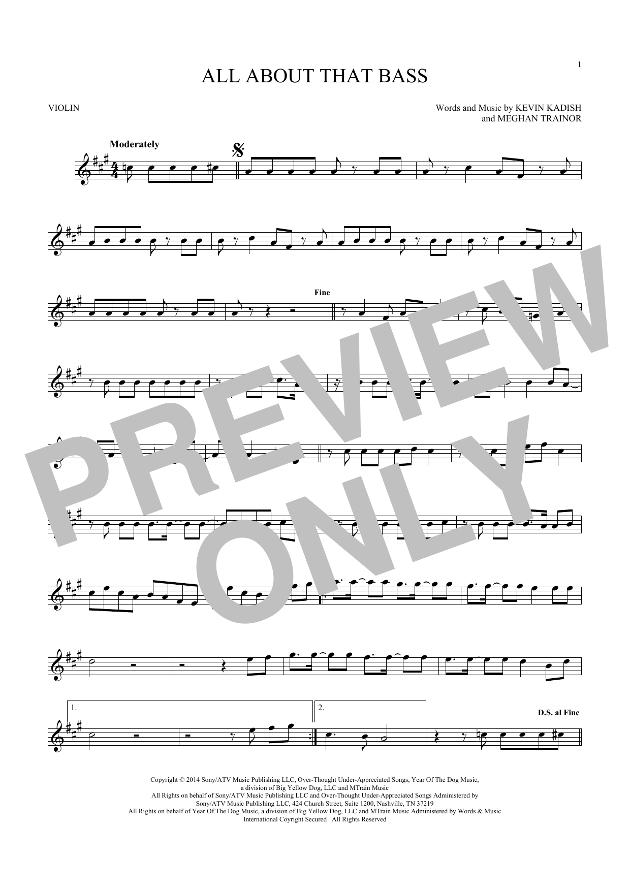 Product gallery: Page 1 of 1 All About That Bass, Meghan Trainor