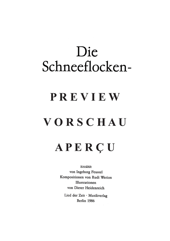 Product gallery: Page 5 of 21 Die Schneeflockenmühle , , Piano and Voice