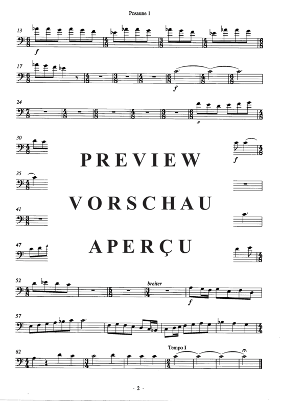 Produktgalerie: Seite 4 von 5 Concertino , , (Blechbläserquintett + Orgel) Posaune 1