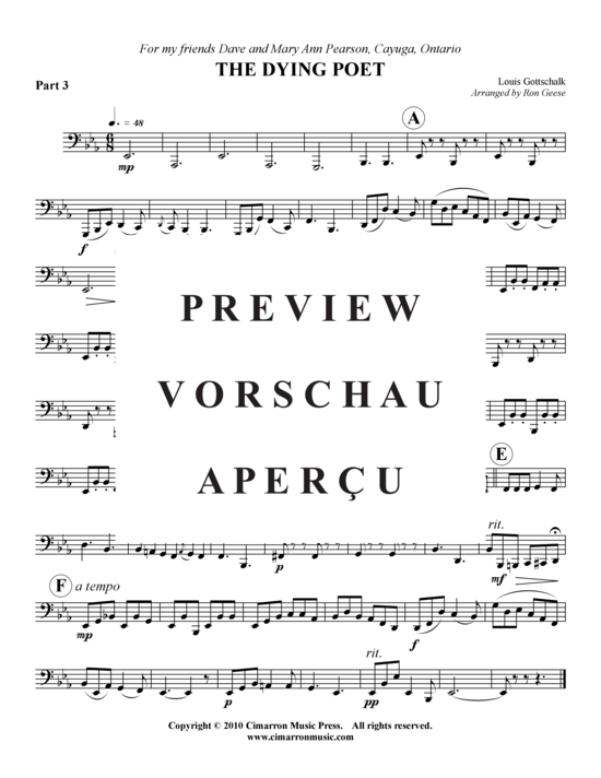 Product gallery: Page 8 of 8 The Dying Poet , , (Trio for baritone/trombone)