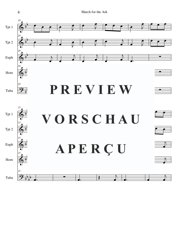 Produktgalerie: Seite 6 von 11 March For The Ark, , BlechblÀser Quintett