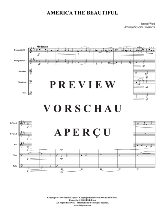 Produktgalerie: Seite 2 von 9 America the Beautiful , , (Blechbläserquintett)