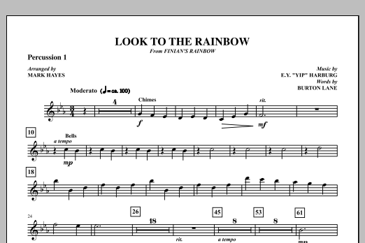 Produktgalerie: Seite 1 von 1 Look To The Rainbow - Percussion 1, Mark Hayes, Chor