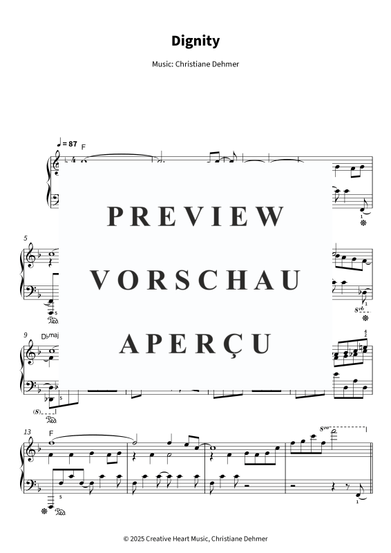 Produktgalerie: Seite 5 von 10 Dignity, , Klavier Solo