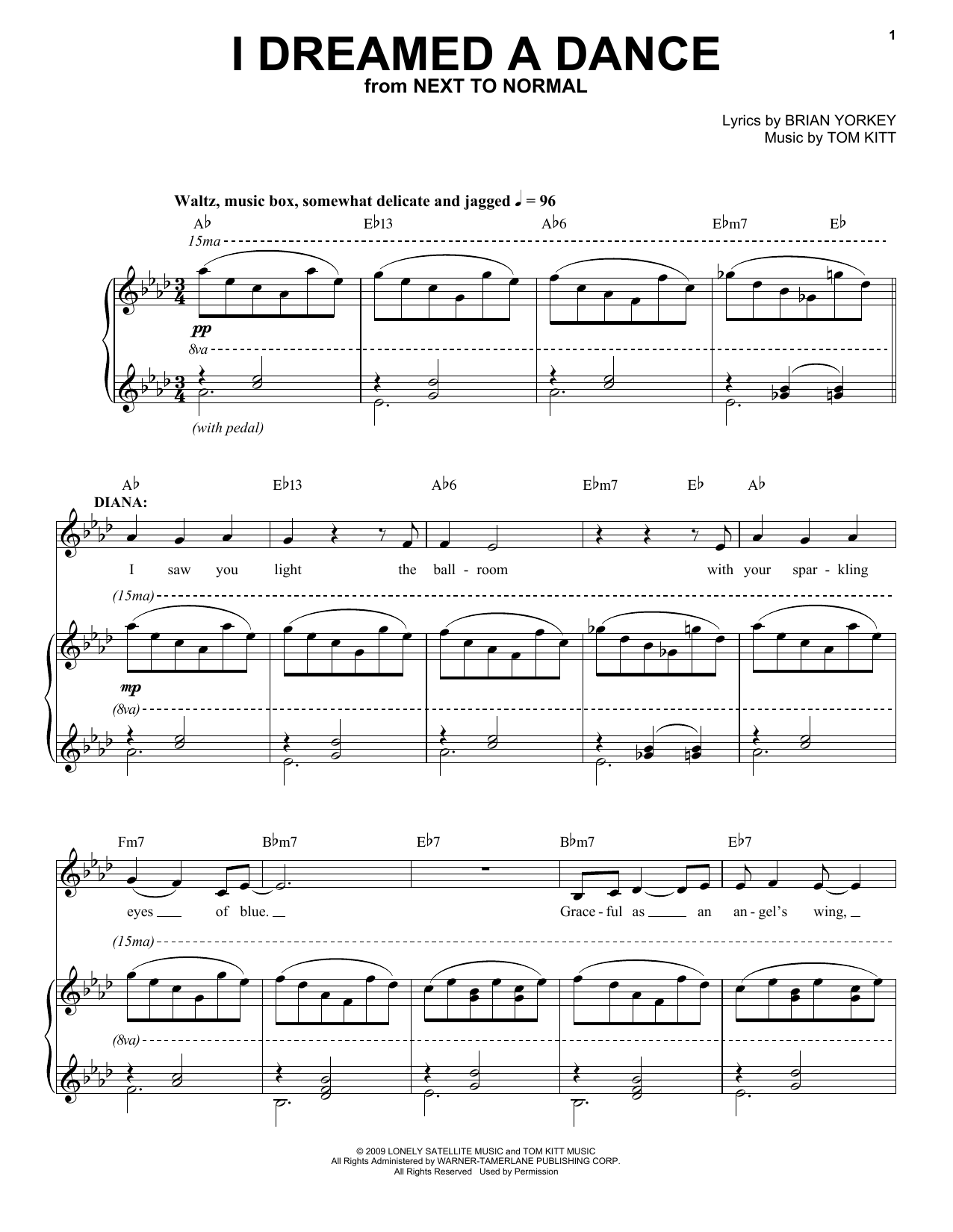 Produktbild zu: I Dreamed A Dance (from Next to Normal)