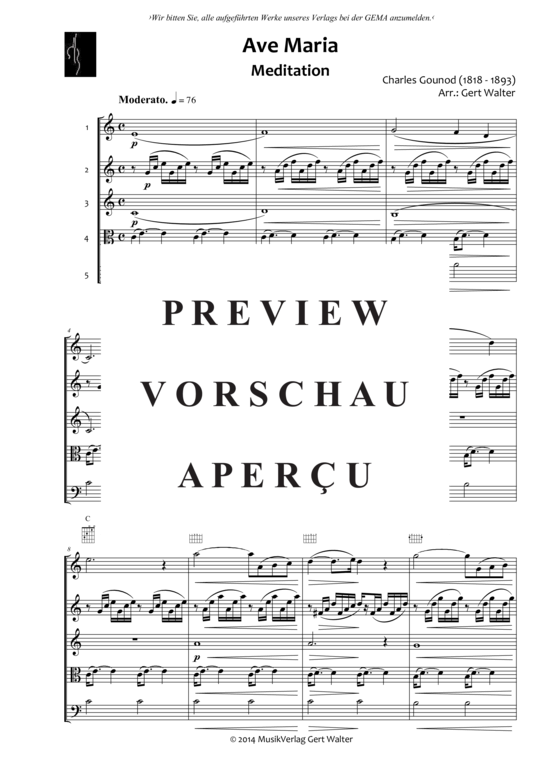 gallery: Ave Maria , , (Quintett flexible Besetzung)
