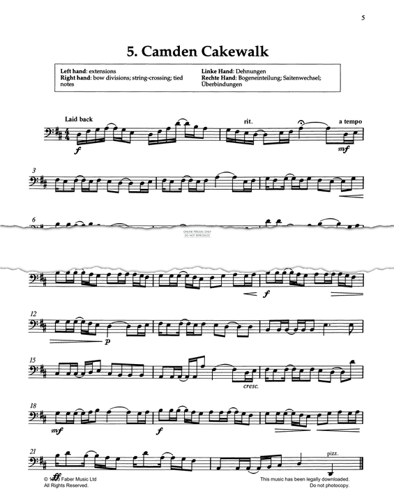 Produktgalerie: Seite 1 von 1 Camden Cakewalk, Pat Legg, Violoncello