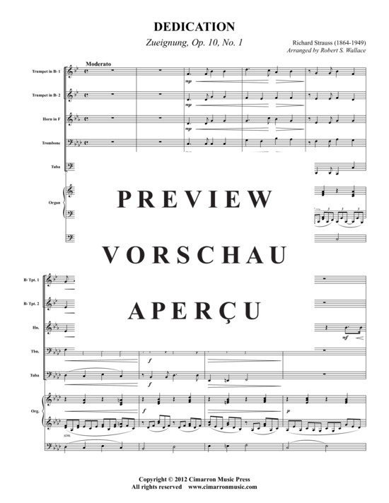 Produktgalerie: Seite 2 von 12 Dedication , , (Blechbläser-Quintett)