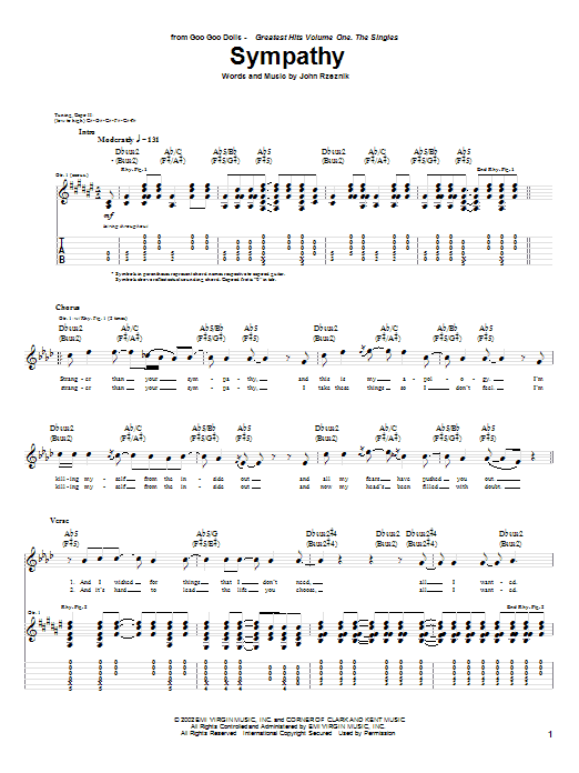 Product gallery: Page 1 of 1 Sympathy, Goo Goo Dolls
