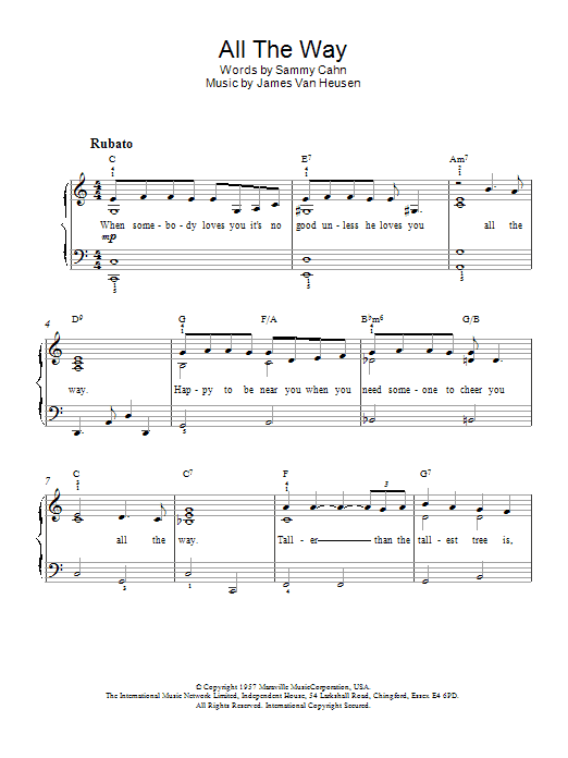 Product gallery: Page 1 of 1 All The Way, Sammy Cahn