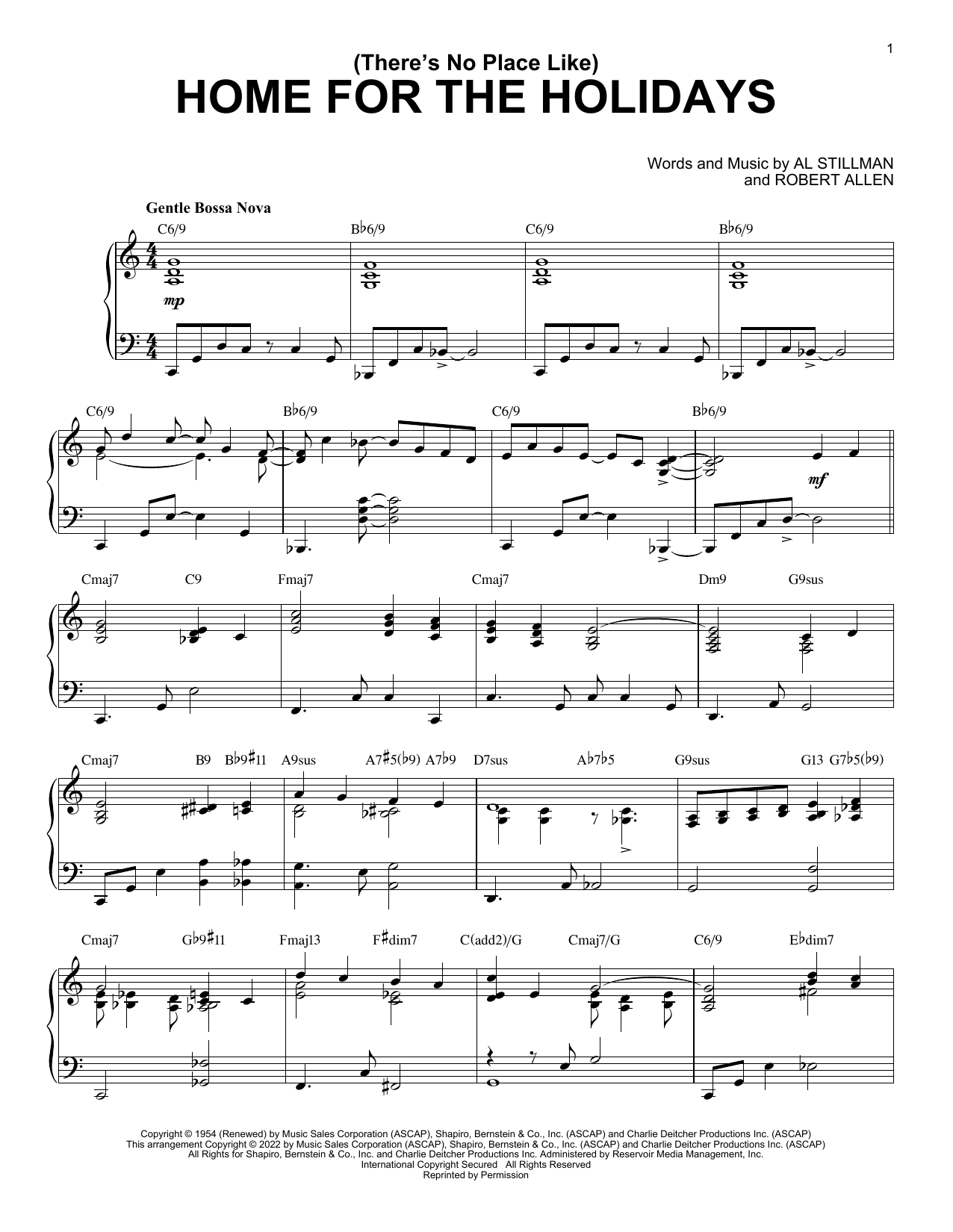 Product picture to: (There's No Place Like) Home For The Holidays [Jazz version] (arr. Brent Edstrom)
