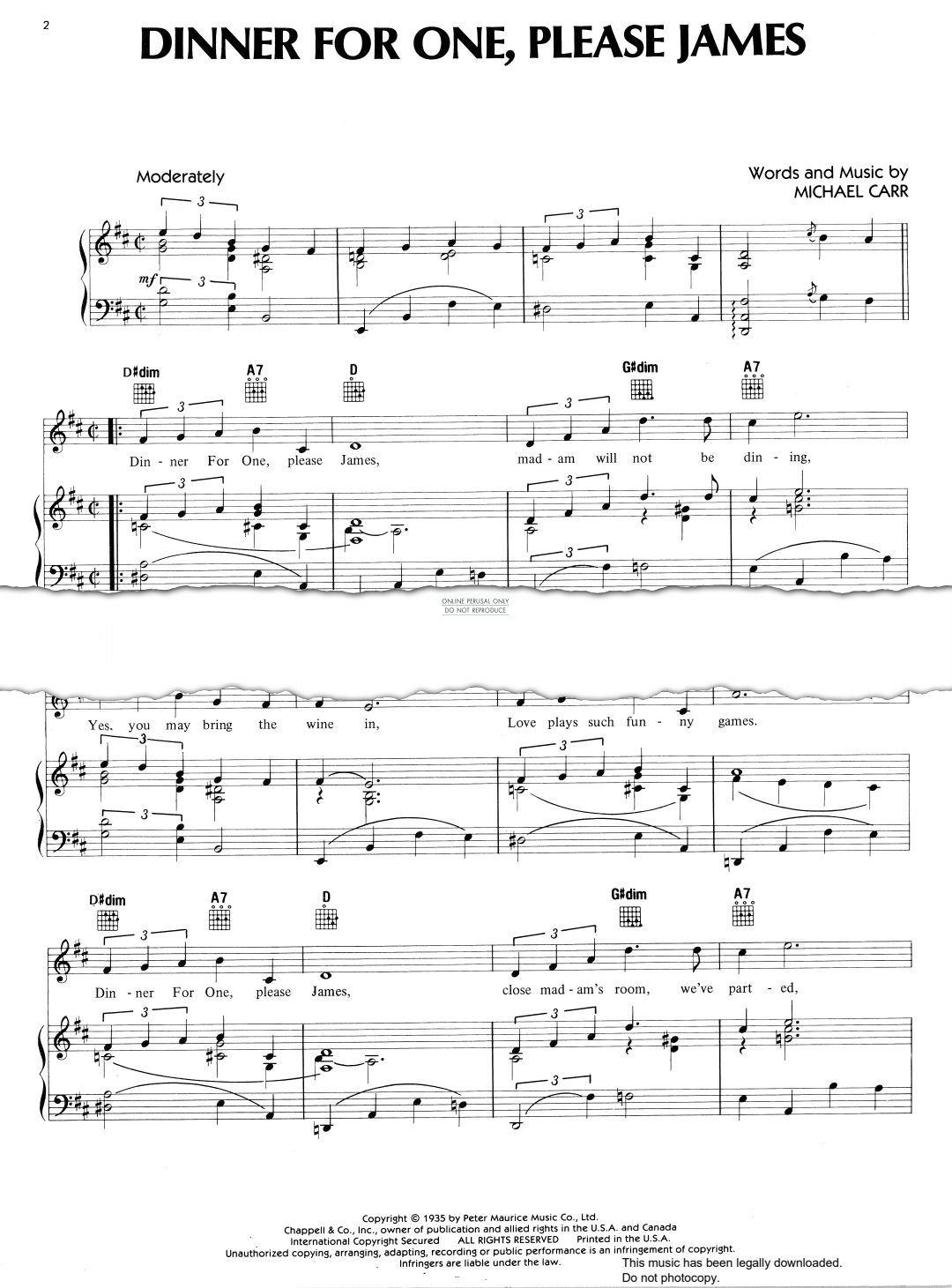 Produktgalerie: Seite 1 von 1 Dinner For One, Please James, Nat King Cole, Gesang, Gitarre, Klavier