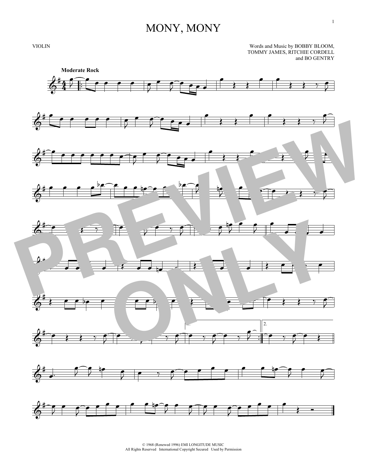 Product gallery: Page 1 of 1 Mony, Mony, Tommy James & The Shondells