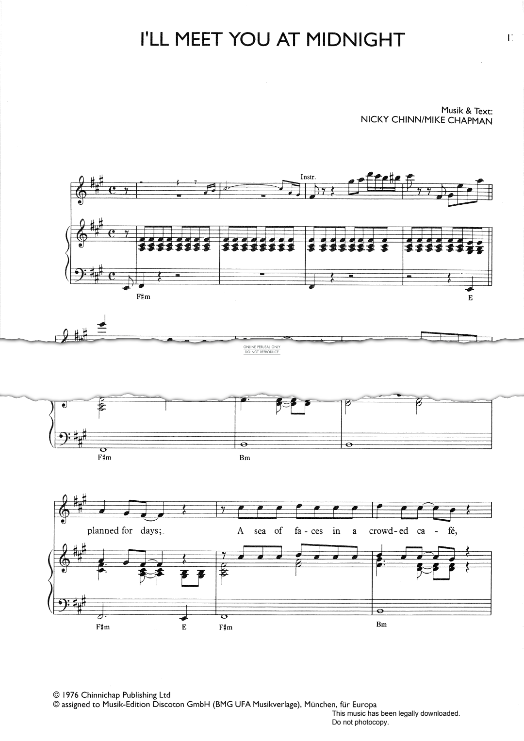 Produktgalerie: Seite 1 von 1 I'll Meet You At Midnight, Smokie, Gesang, Gitarre, Klavier