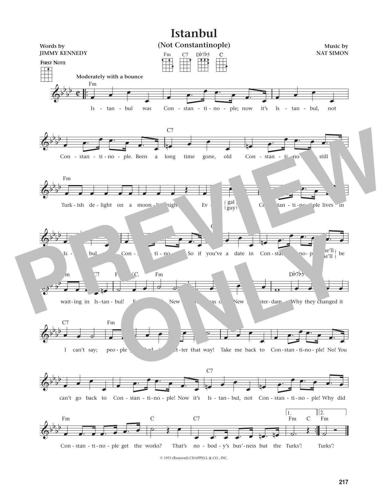 Product gallery: Page 1 of 1 Istanbul (Not Constantinople) (from The Daily Ukulele) (arr. Jim Beloff), They Might Be Giants