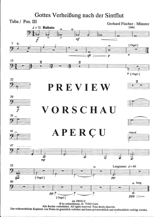 Product gallery: Page 2 of 3 Gottes Verheissung nach der Sindflut , , (tuba/trombone 3 - single part)