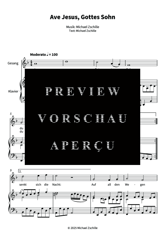 Produktgalerie: Seite 5 von 7 Ave Jesus, Gottes Sohn, , (Gesang und Klavier)