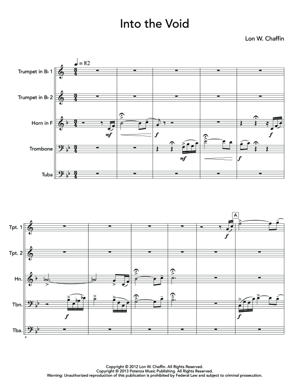 Produktgalerie: Seite 1 von 11 Into the Void, , (Blechbläser Quintett)