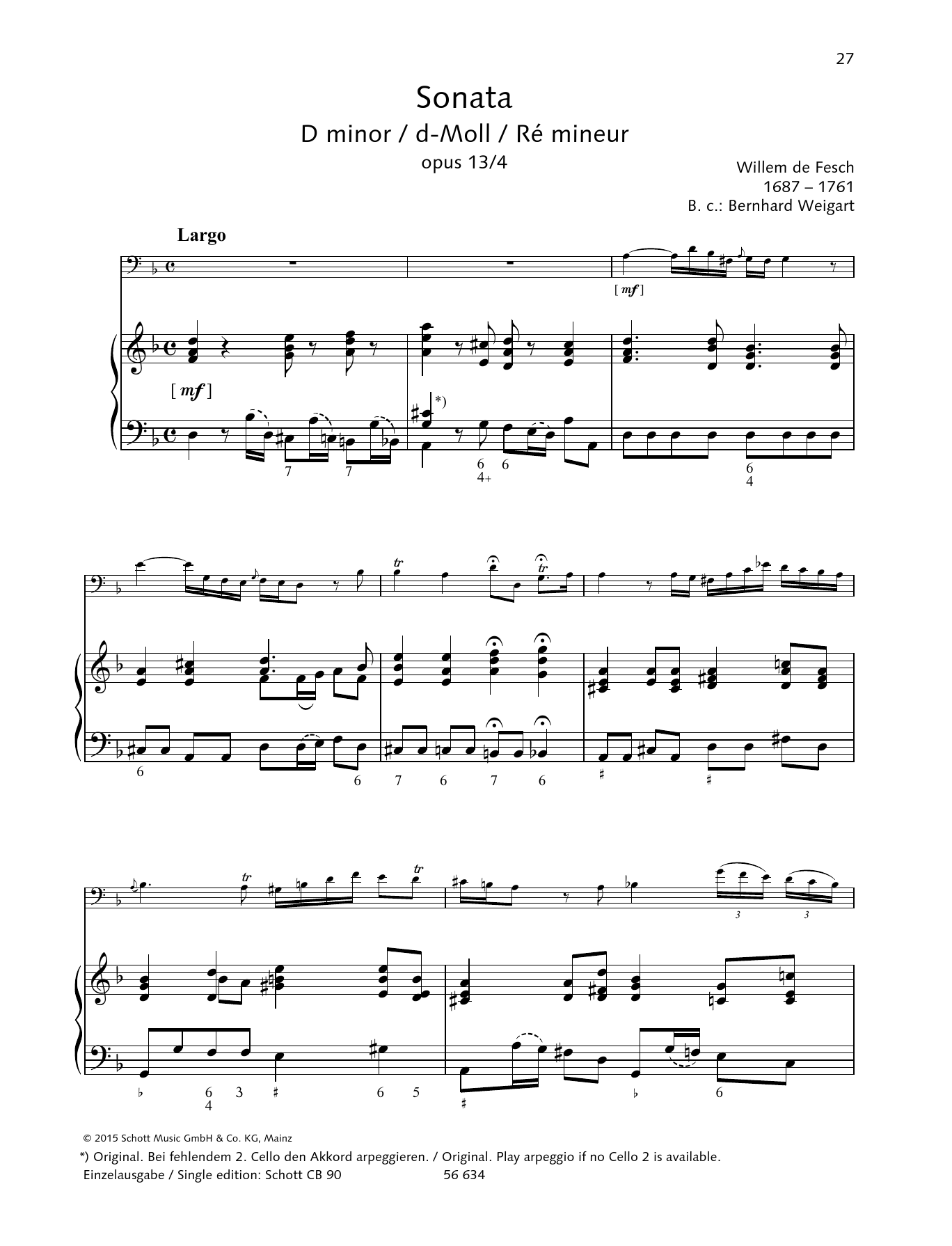 Produktbild zu: Sonata D Minor