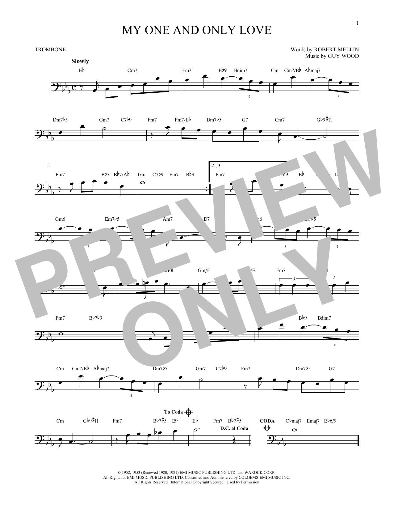 Product gallery: Page 1 of 1 My One And Only Love, Guy Wood