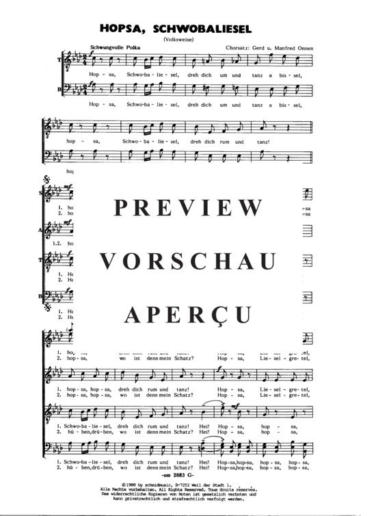 Product gallery: Page 2 of 4 Hopsa Schwobaliesel , , (mixed choir)