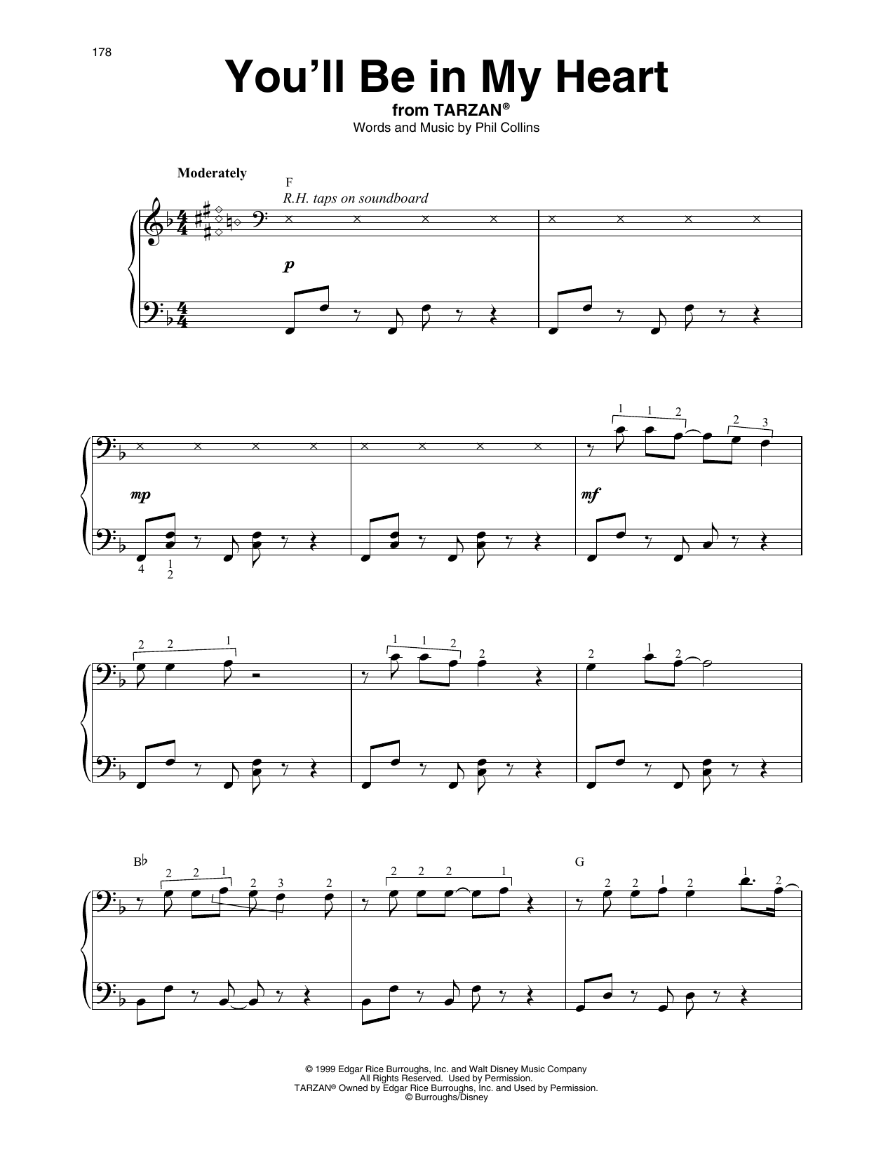 Produktgalerie: Seite 1 von 1 You'll Be In My Heart (from Tarzan), Phil Collins, Harfe