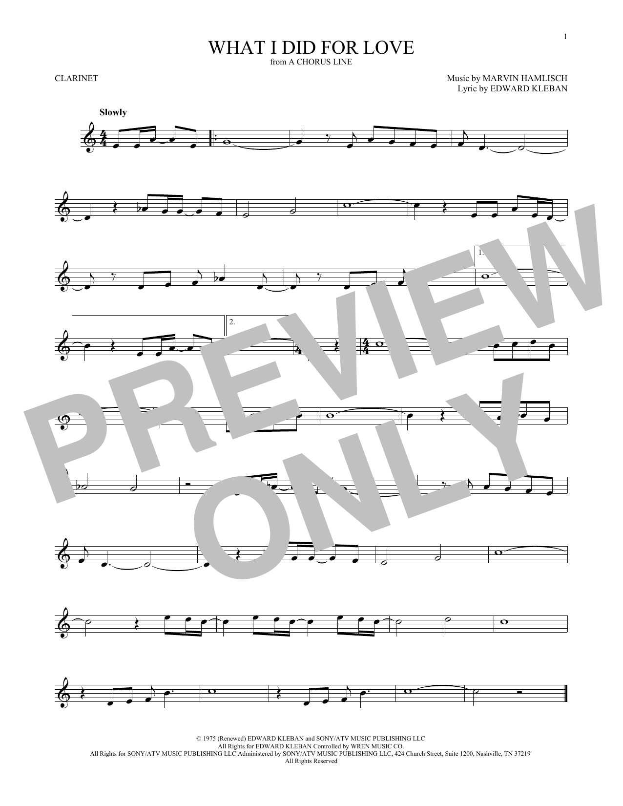 Product gallery: Page 1 of 1 What I Did For Love, Marvin Hamlisch