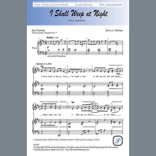 Produktbild zu: I Shall Weep at Night