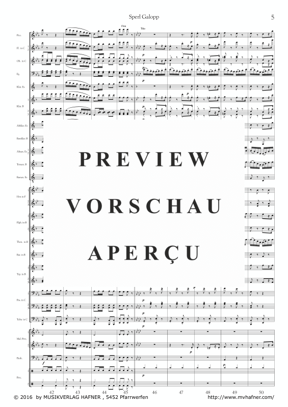 Product gallery: Page 10 of 11 Sperl Galopp, , (large wind orchestra)