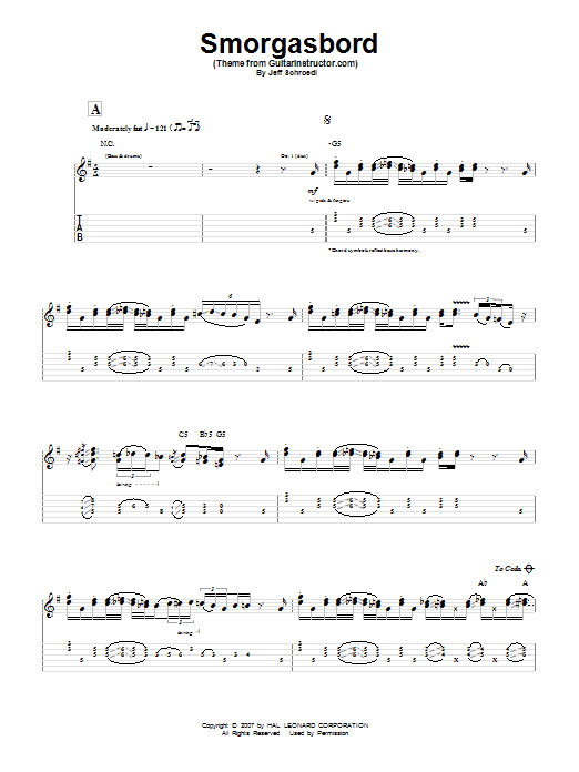 Product gallery: Page 1 of 1 Smorgasbord (Theme from GuitarInstructor.com), Jeff Schroedl